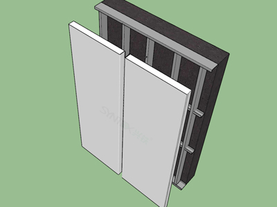 机房墙板/钢制复合墙板安装方法示意图
